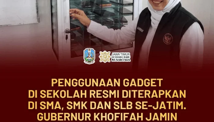 Gubernur Jawa Timur Atur Penggunaan Gadget di Sekolah, Tekankan Literasi dan Karakter