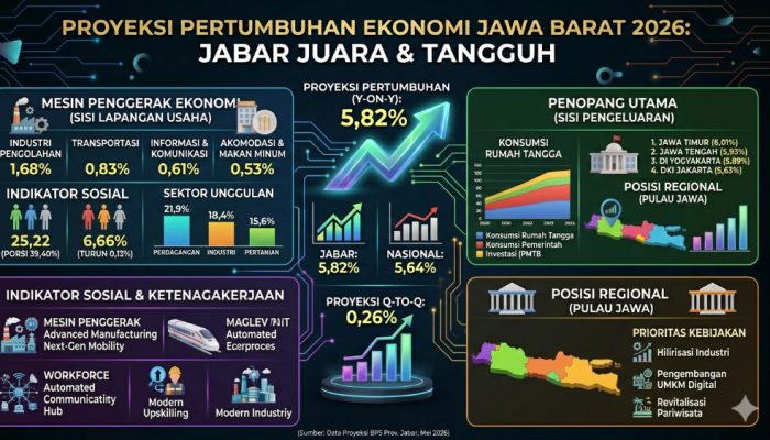 Jawa Barat Catat Pertumbuhan 5,79 Persen, Konsumsi Jadi Penggerak Utama