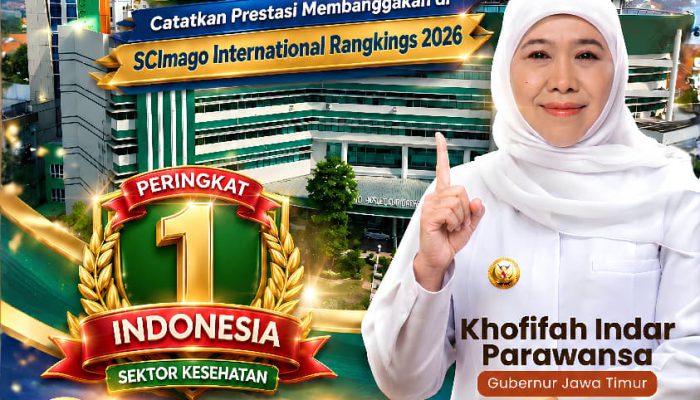 RSUD Dr Soetomo Peringkat Pertama Nasional SCImago 2026, Jatim Kian Diperhitungkan Dunia