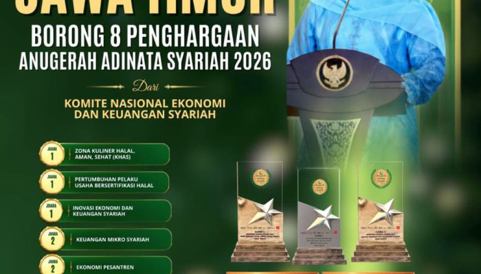 Gubernur Khofifah Bawa Jatim Raih Delapan Penghargaan Anugerah Adinata Syariah 2026