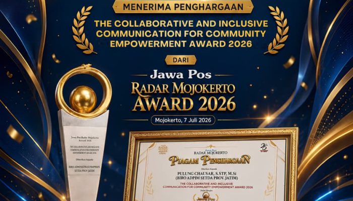 Biro Adpim Jatim Sabet Jawa Pos Radar Mojokerto Awards 2026, Perkuat Keterlibatan Masyarakat Lewat Komunikasi Publik