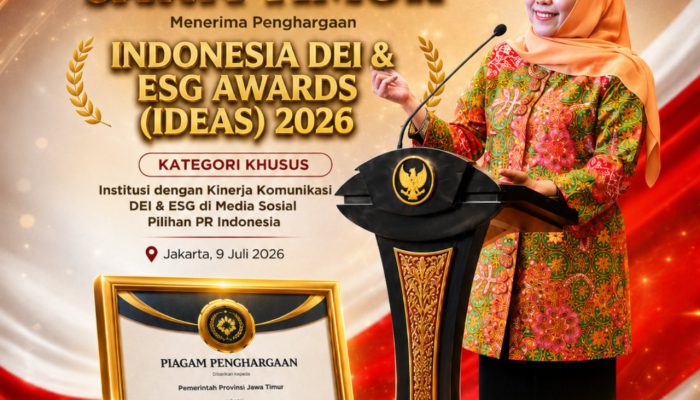 Gubernur Khofifah: Penghargaan IDEAS 2026 Bukti Komitmen Pemprov Jatim Bangun Komunikasi Publik yang Inklusif