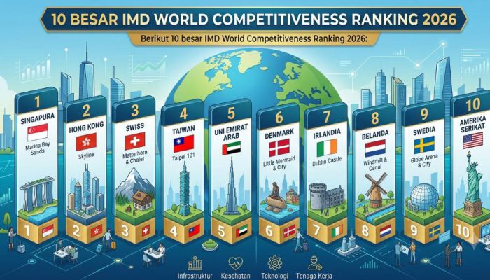 IMD 2026: Daya Saing Indonesia Anjlok ke Peringkat 48 Dunia, Efisiensi Pemerintah dan Bisnis Jadi Penyebab Utama