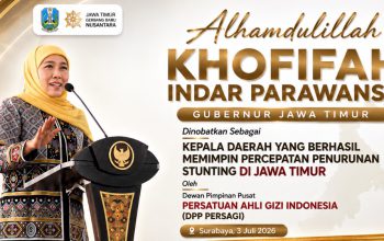 Khofifah Indar Parawansa Terima Penghargaan Persagi, Bukti Keberhasilan Jatim Menekan Stunting