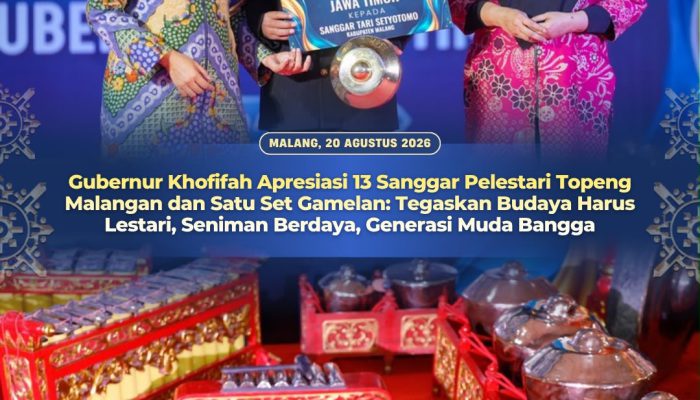 Gubernur Khofifah Dukung 13 Sanggar Topeng Malangan, Dorong Kesenian Tradisional Tetap Lestari