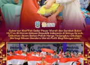 Khofifah Ajak Masyarakat Kibarkan Merah Putih Selama Agustus, Pasar Murah Diserbu Warga Gresik