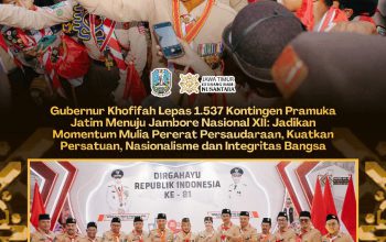 Khofifah Berangkatkan 1.537 Kontingen Pramuka Jawa Timur ke Jamnas XII Cibubur, Bawa Misi Persatuan NKRI