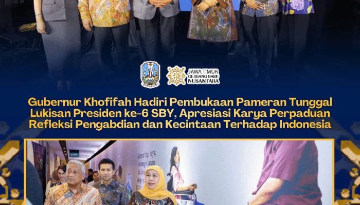 Dampingi SBY Keliling Pameran Lukisan, Khofifah: Pengabdian kepada Indonesia Bisa Lewat Berbagai Bidang