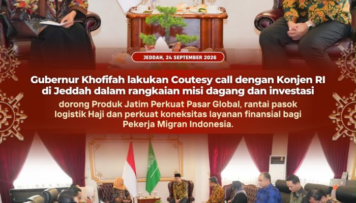 Kunjungi KJRI Jeddah, Khofifah Buka Peluang Ekspor Produk Unggulan Jatim ke Arab Saudi