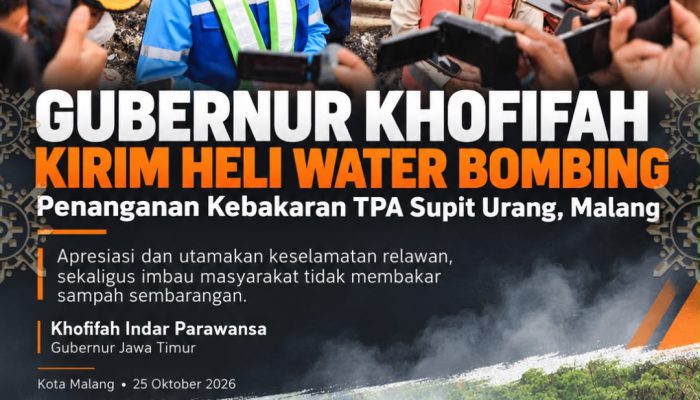 Kebakaran TPA Supit Urang Malang Meluas hingga 15,5 Hektare, Khofifah Kerahkan Dukungan Water Bombing