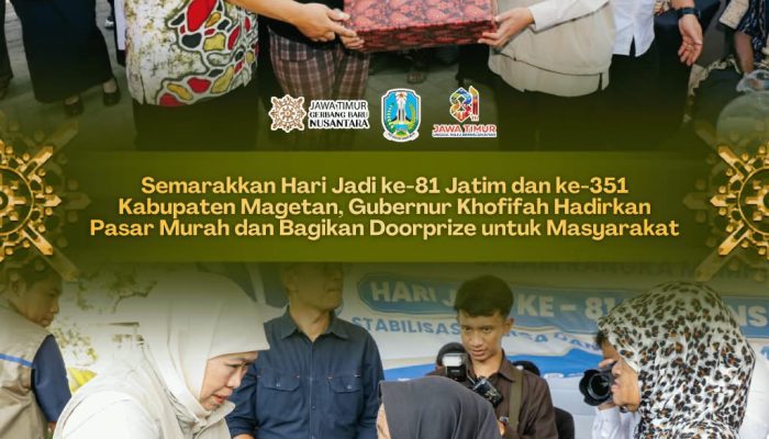 Khofifah Gelar Pasar Murah ke-161 di Magetan, Harga Beras Mulai Rp11 Ribu per Kilogram