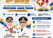 Khofifah Ajak Warga Meriahkan Hari Jadi ke-81 Jatim, Ada Tari Kolosal hingga Atraksi 8 Paramotor
