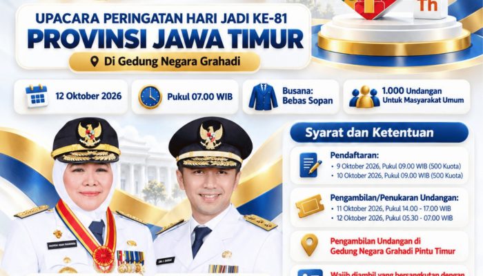 Khofifah Ajak Warga Meriahkan Hari Jadi ke-81 Jatim, Ada Tari Kolosal hingga Atraksi 8 Paramotor