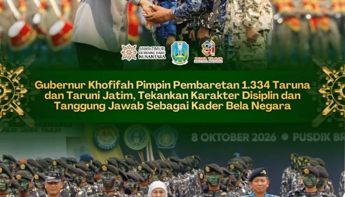 2. 334 Taruna-Taruni Jatim Resmi Sandang Baret, Khofifah: Jadilah Pemimpin Berintegritas